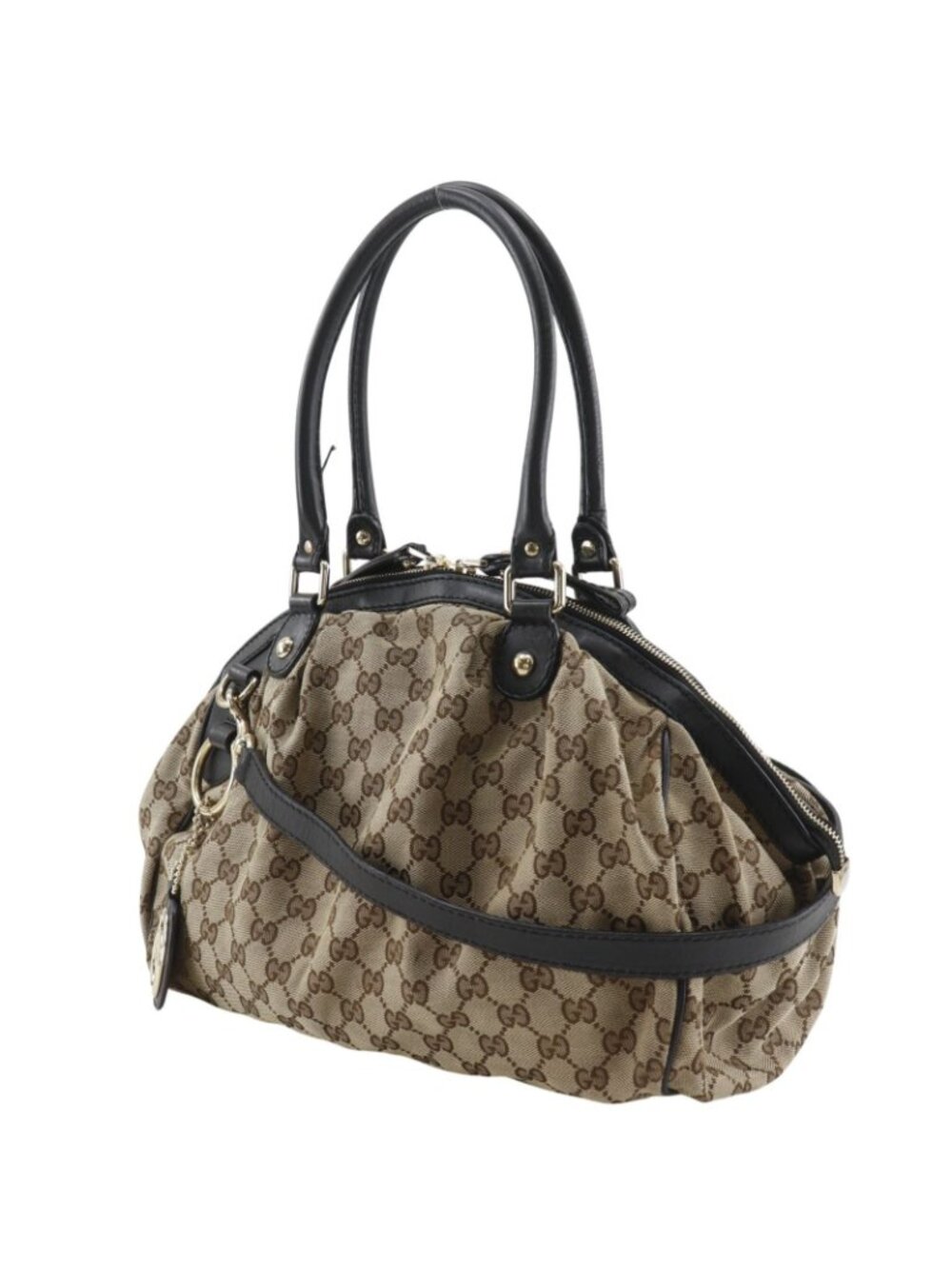 Gucci Ski 2-Way Shoulder GG Canvas Brown Tote - Picture 2 of 10